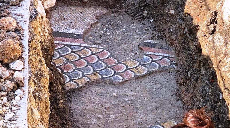 اكتشاف قطعة موزاييك رومانية في بعلبك