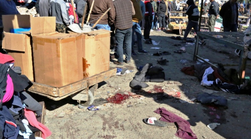 32 قتيلا و110 جرحى في تفجيرين انتحاريين في وسط بغداد