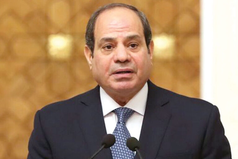 السيسي: مصر الأكثر جفافاً ولا تتحمّل نقصاً في المياهللتوصل إلى اتفاق ملزم مع إثيوبيا بشأن “النهضة”