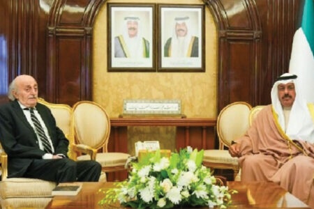 جنبلاط التقى رئيس الحكومة الكويتية: لرئيس توافقي من أجل الإصلاح