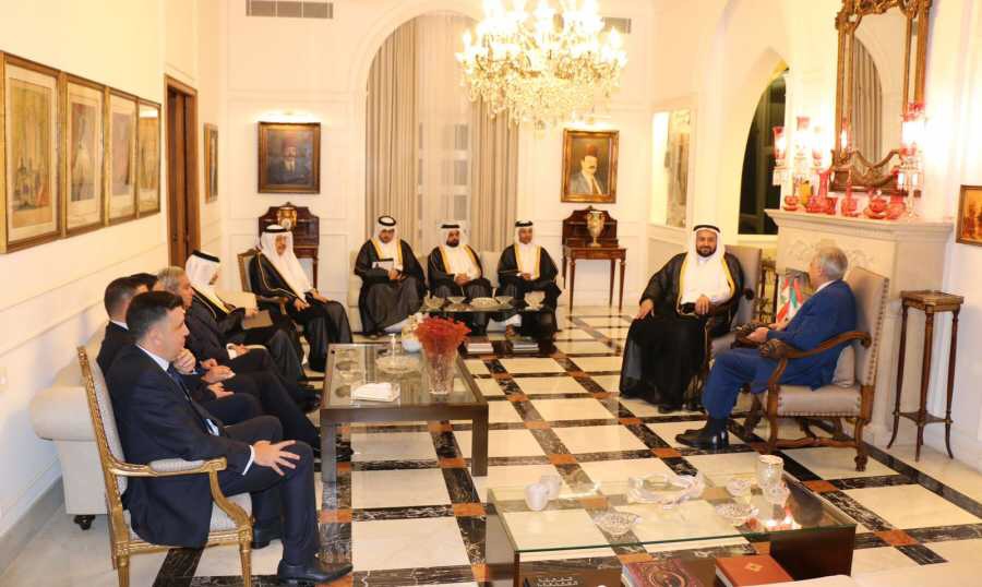 أرسلان يستقبل الوزير الخليفي والوفد القطري في خلدة