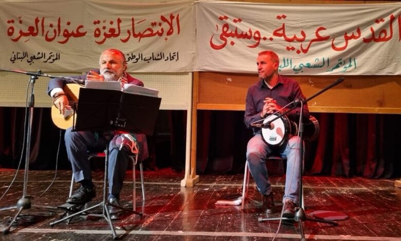 مهرجان تضامني للشباب الوطني في طرابلس انتصاراً لغزة ومقاومة الشعب الفلسطيني