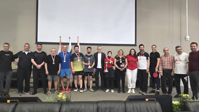 البطولة الأولى لنقابات المهن الحرة طرابلس في لعبة كرة الطاولة للرجال والسيدات
