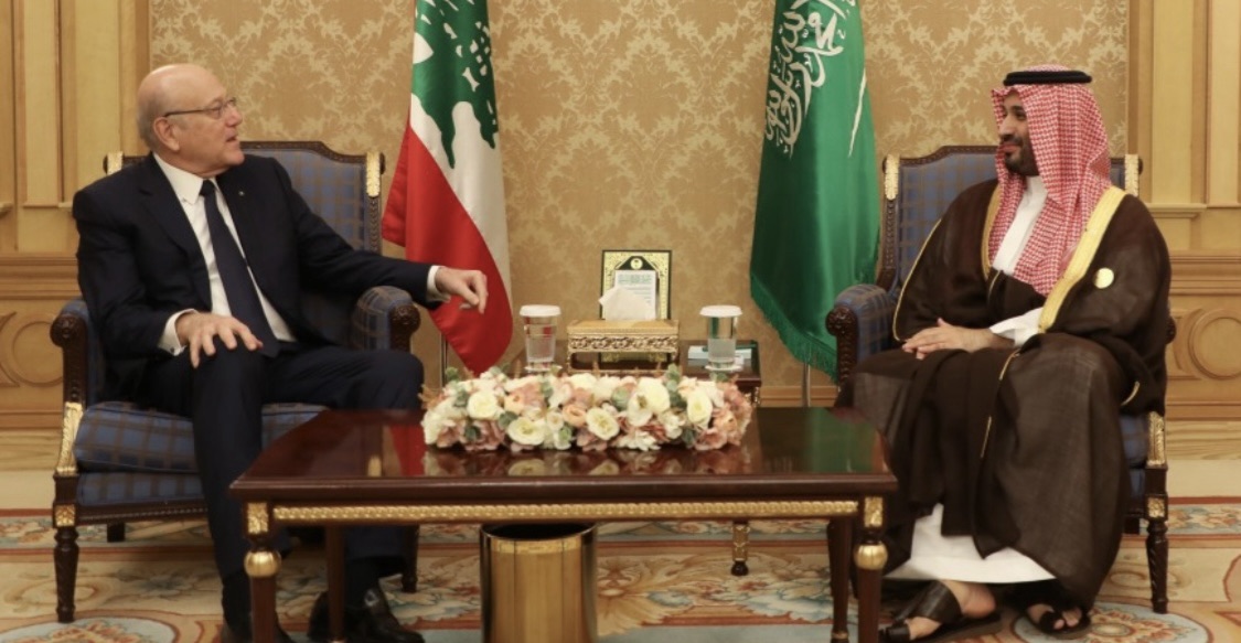 ولي العهد السعودي يستقبل ميقاتي