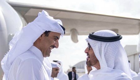 أمير قطر ورئيس الإمارات بحثا أوضاع المنطقة