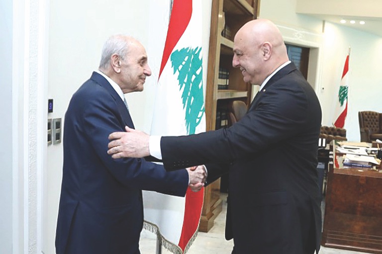 بعبدا لقاء ممتاز بين عون وبري واجتماع أمني بحث نزع السلاح الفلسطيني