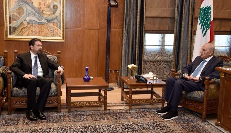بري استقبل لاكروا ولاثارو مع وفد ووزير الدفاع وكرامي: لبنان متمسك بالشرعية الدولية من خلال إستمرار قوة “اليونيفل” في الجنوب
