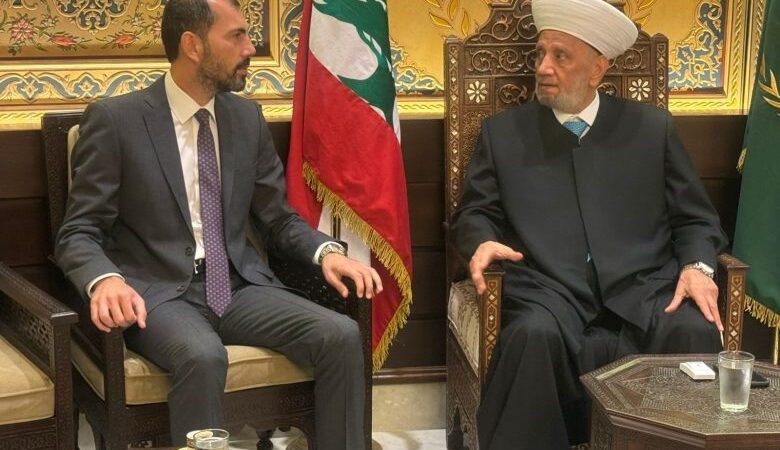 أحمد الخير يلتقي المفتي دريان: نؤيد مواقفه الوطنية الحكيمة