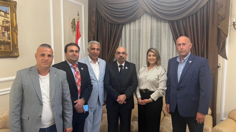 النائب عبّود استقبل وعقيلته الممثل الأعلى للمجلس الدولي لحقوق الانسان الدكتور هيثم أبو سعيد