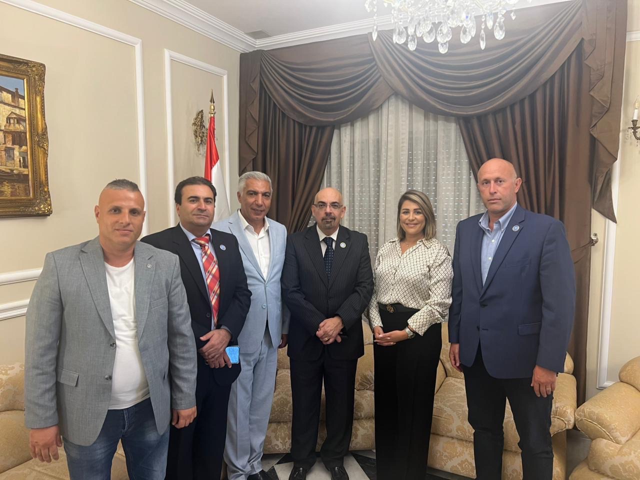النائب عبّود استقبل وعقيلته الممثل الأعلى للمجلس الدولي لحقوق الانسان الدكتور هيثم أبو سعيد