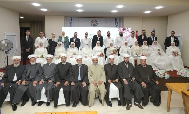العرس الجماعي السادس لإتحاد جمعيات الضنية في قاعة الفاروق في طاران الضنية