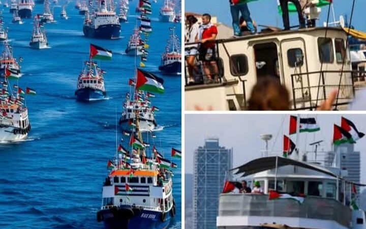 الوجه الآخر لاسطول الصمود الذي يهدف لفك الحصار عن غزة . و كيف تفاعل معه رواد المنصات الاجتماعية ؟