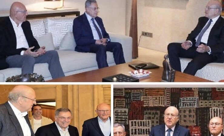ميقاتي والسنيورة وتمام سلام : الهدف الأسمى حفظ وحدة الحكم في معالجة أمور الدولة 