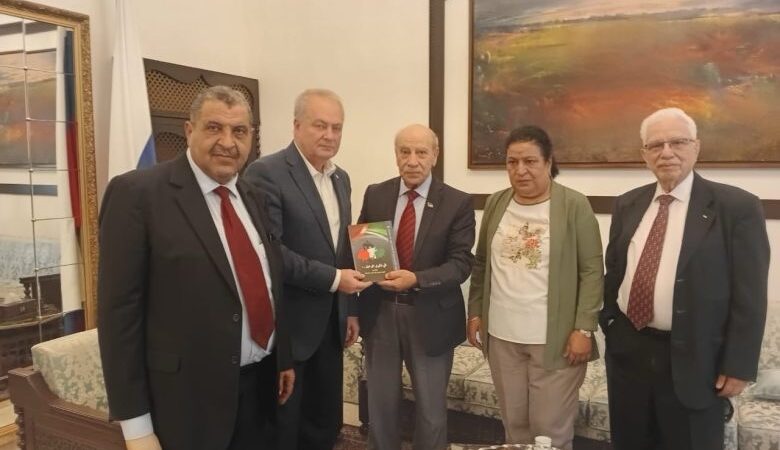 الديمقراطية تلتقي سفير جمهورية روسيا الاتحادية في لبنان، وتدعو موسكو تعديل مشروع القرار الامريكي الخاص بقطاع غزة.