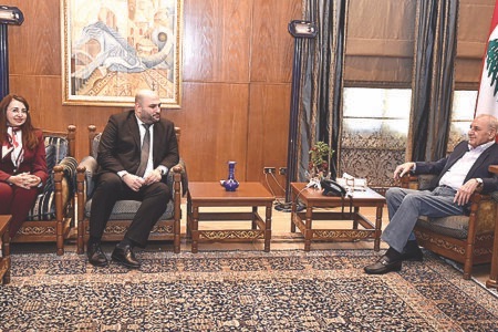 بري استقبل ناصر الدين ووفداً روحياً كاثوليكياً