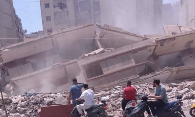 انهيار مبنى في التبانة ومناشدات للصليب الأحمر والدفاع المدني للتحرك&nbsp;