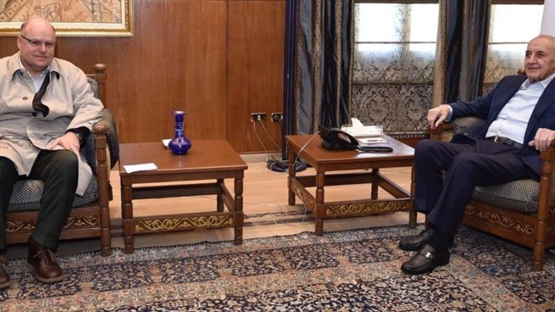 بري استقبل جان لوي قرداحي ورئيس مجلس إدارة «إيدال»