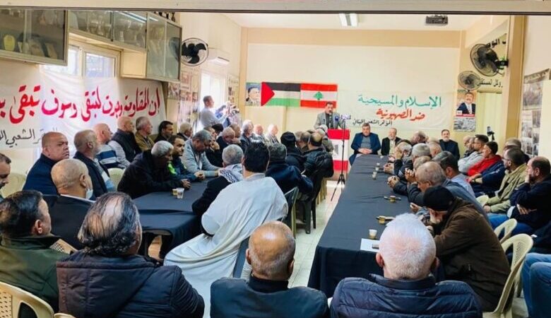 لقاء حاشد في طرابلس بدعوة من المؤتمر الشعبي اللبناني: استنكار قانون إعدام الأسرى وإغلاق المسجد الأقصى وإستمرار حرب الإبادة على غزة