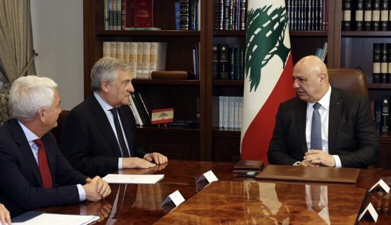 رئيس الجمهورية التقى وزير خارجية إيطاليا وعرض معه الاعتداءات الإسرائيلية و التحضيرات للقاء واشنطن