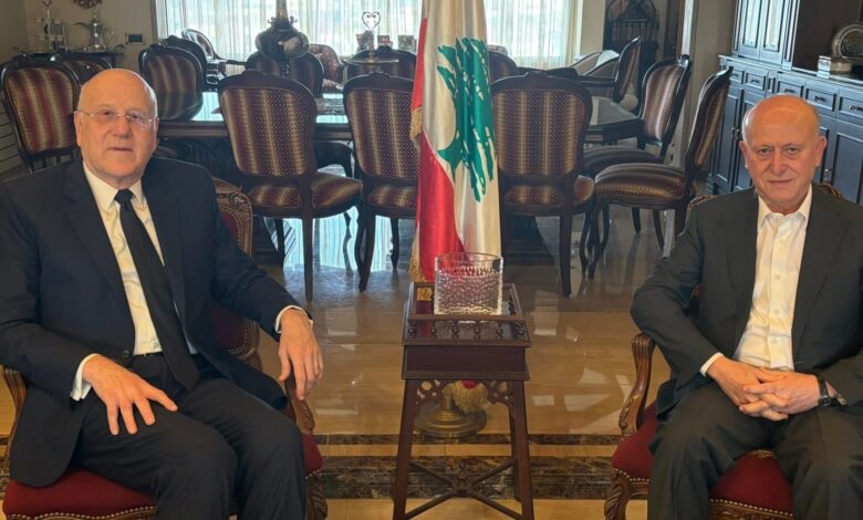 ميقاتي يعزّي ريفي ولقاء يبحث سبل تعزيز الاستقرار والسلم الأهلي في لبنان