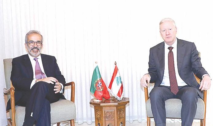 رجّي يلتقي نظيره البرتغالي: دعم لسيادة لبنان ومساره التفاوضي