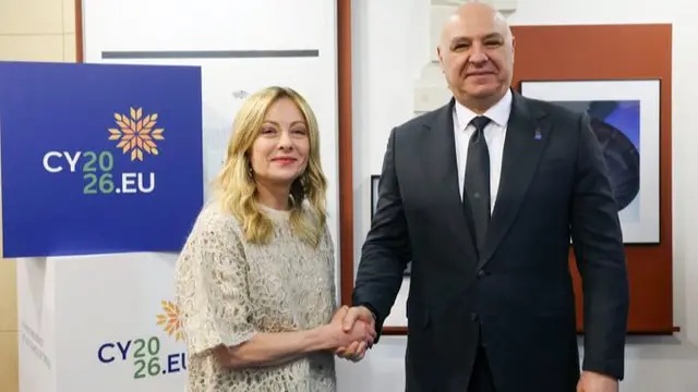 رئيس الجمهورية استهل لقاءاته في نيقوسيا باجتماع مع رئيسة وزراء إيطاليا