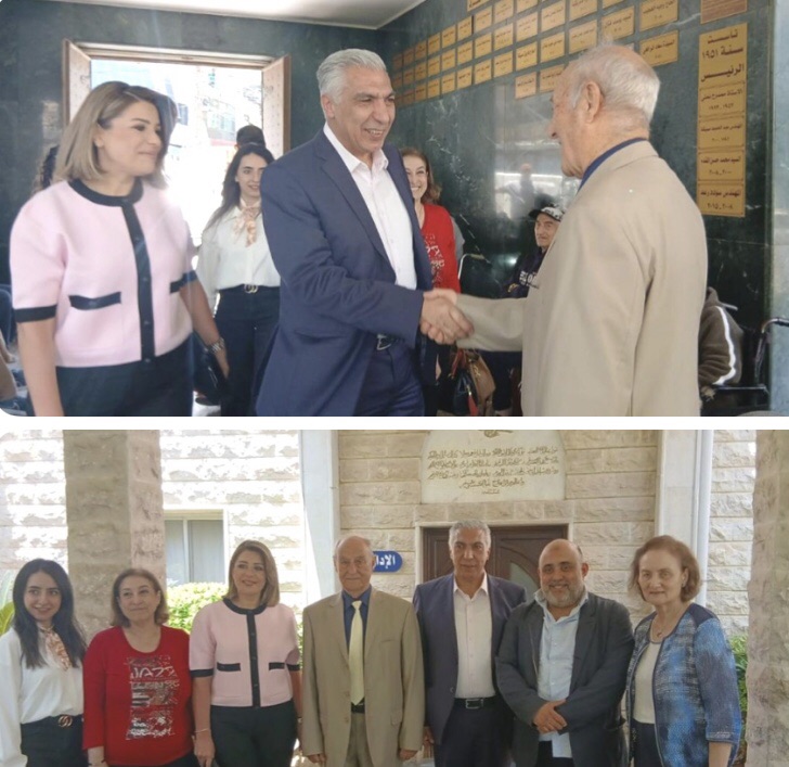 عبّود وعقيلته عايدا مسني دار العجزة في طرابلس بعيد الأضحى المبارك