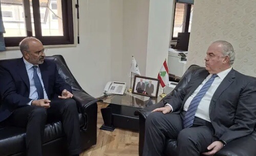 الوزير الحاج بحث مع منسق الأمم المتحدة في لبنان في سبل دعم الأعمال الإغاثية للنازحين