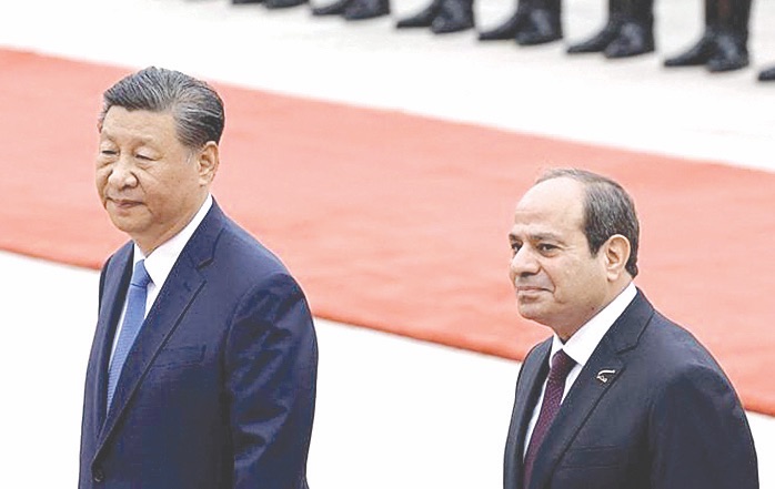 الزعيم الصيني في القاهرة اليوم لتغزيز التعاون العسكري والاقتصادي