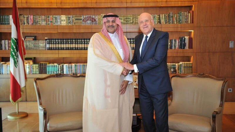 ميقاتي بحث مع السفير السعودي في العلاقات الثنائية والوضع الراهن في لبنان
