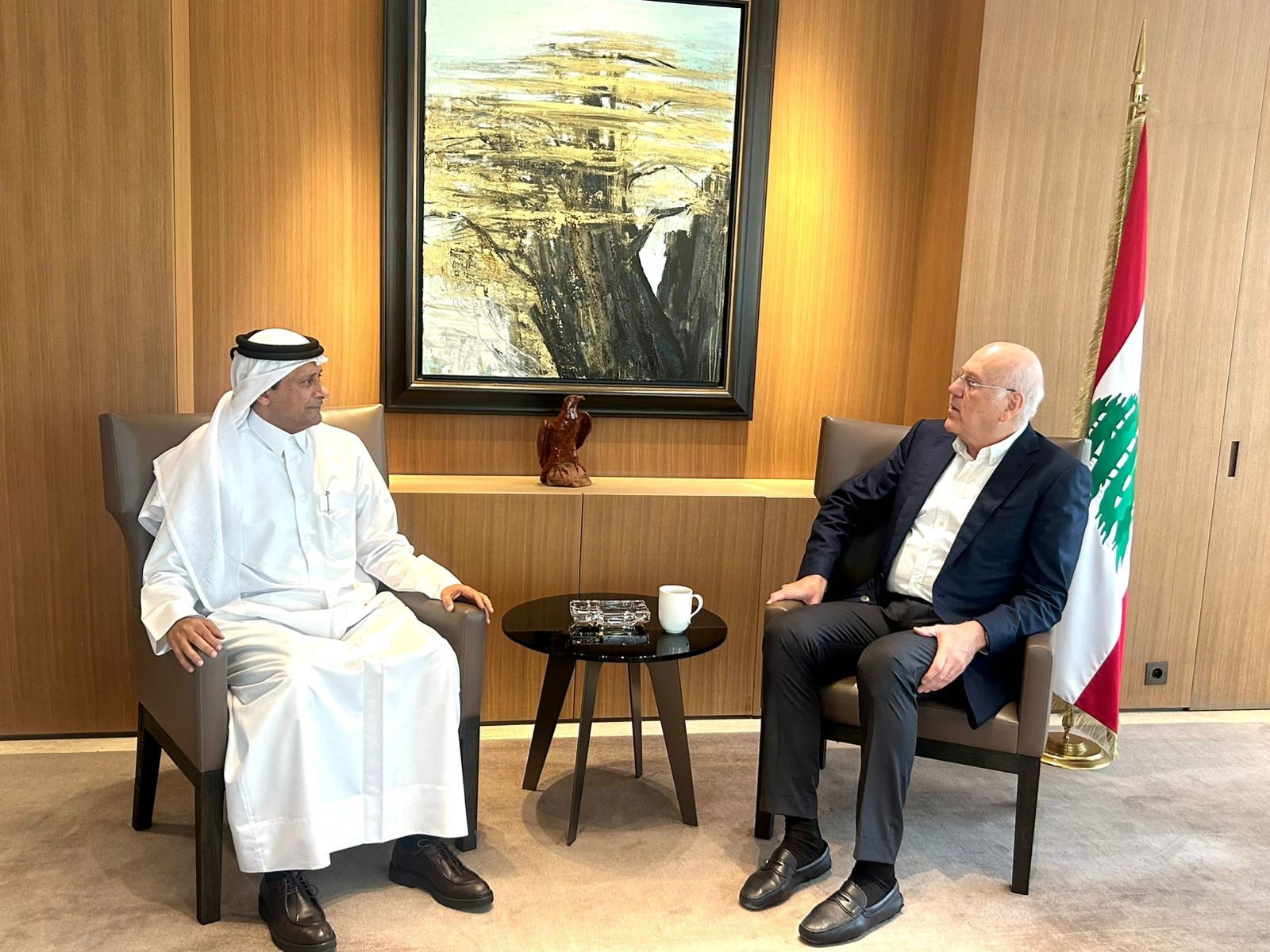 ميقاتي يستقبل السفير القطري&nbsp;
