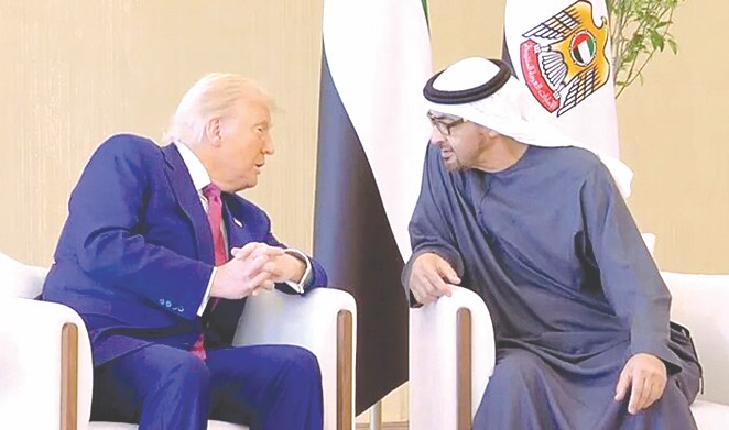 الرئيسان الإماراتي والأميركي يبحثان أوضاع المنطقة