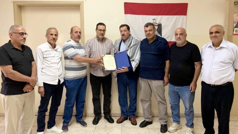 رئيس المؤتمر الشعبي اللبناني يستقبل وفداً من الفصائل الفلسطينية في الشمال.