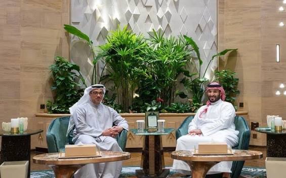 بن سلمان يلتقي نائب الرئيس الإماراتي في الرياض وبحث معه الأوضاع في المنطقة